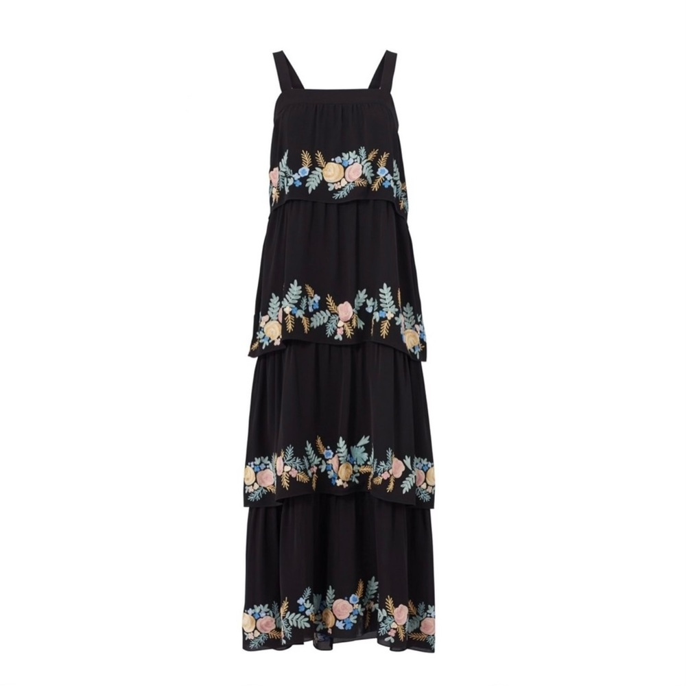 Vilshenko Black Salma Midi Dress